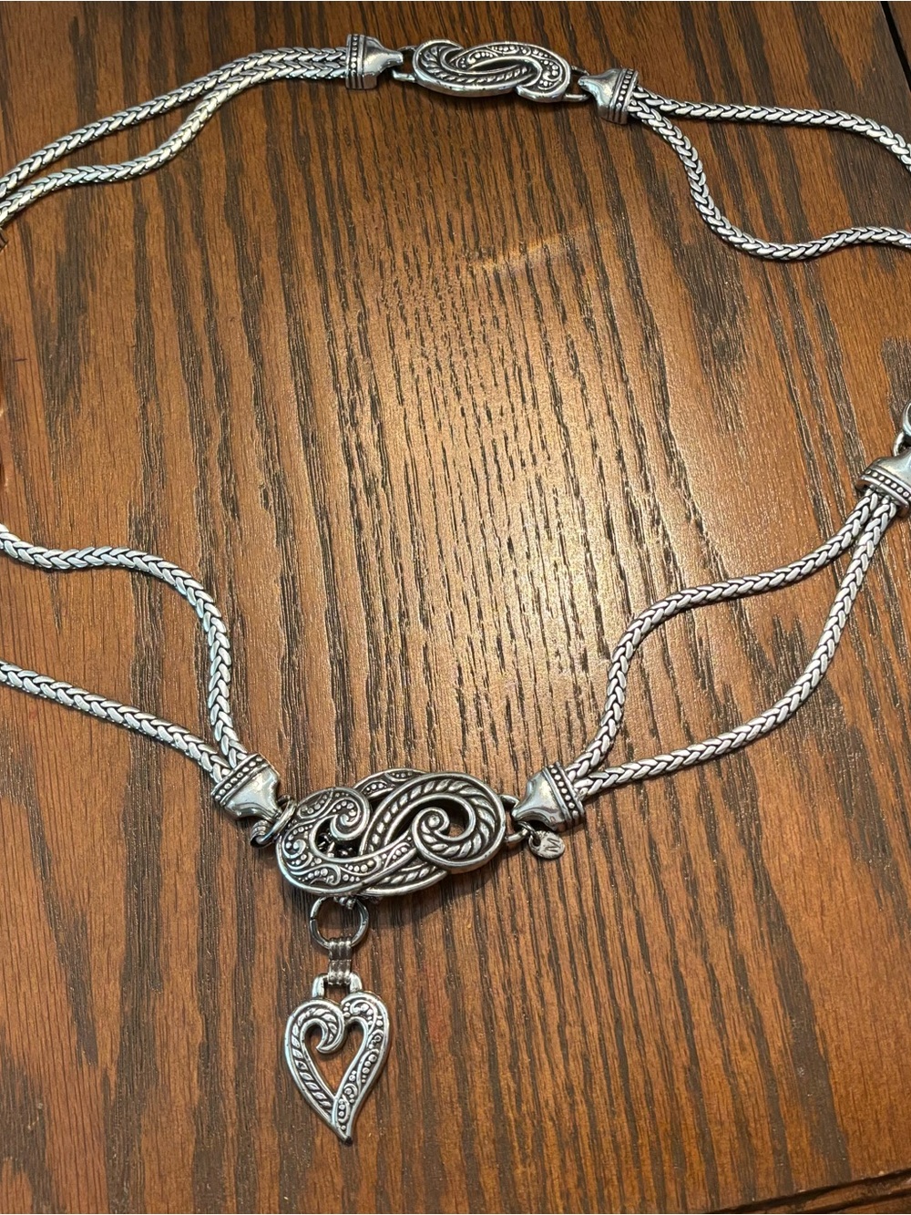 Silver Brighton Metal Belt in Size  M